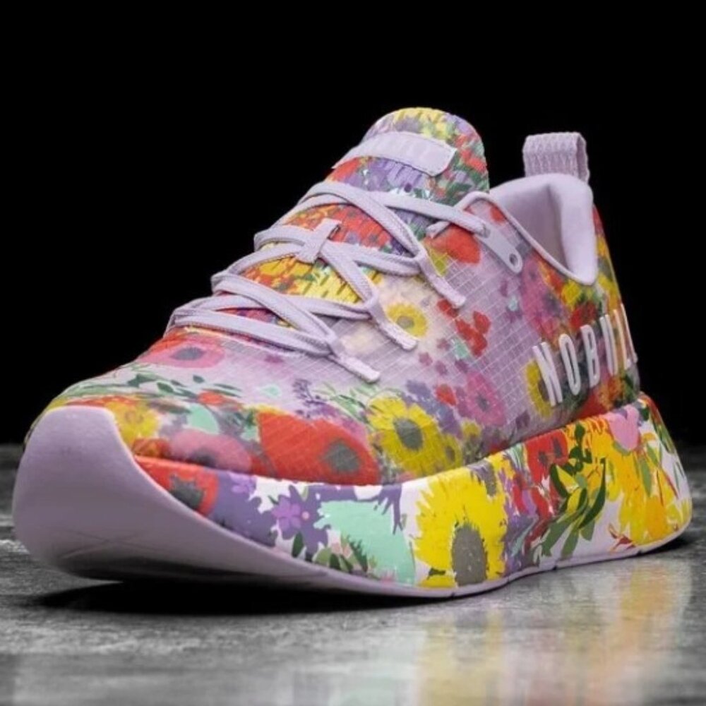 NOBULL Women's Floral Translucent Runner in Superblossom / W Size 7.5